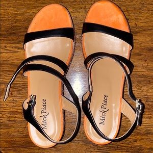 Mark Piace Strappy Wedge Espadrille Sandals